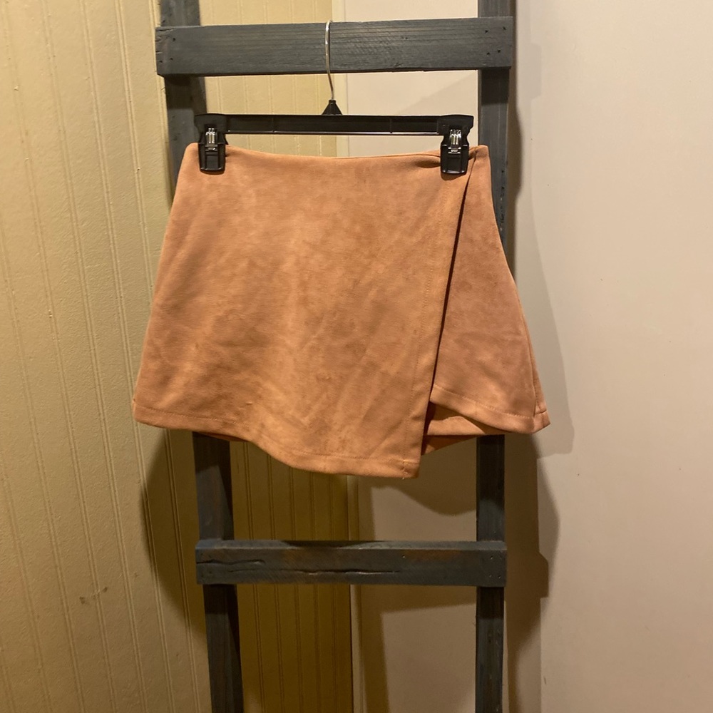 Suede mini Skort